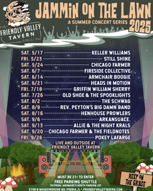 jammin on the lawn lineup graphic 